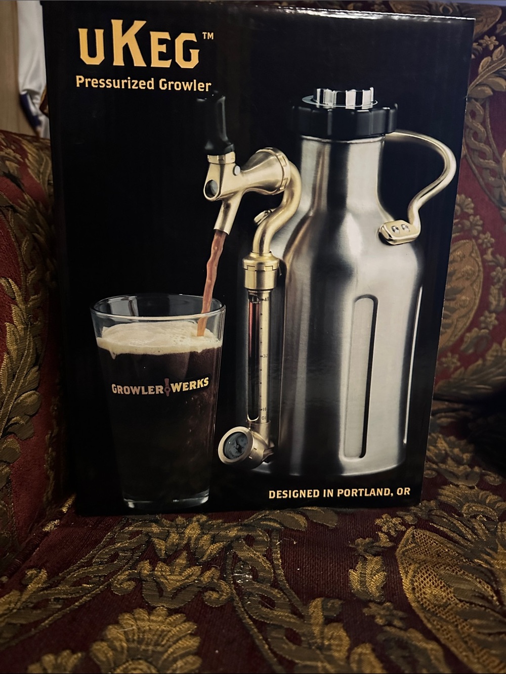 uKeg Pressurized Growler with Tap - Stainless Steel